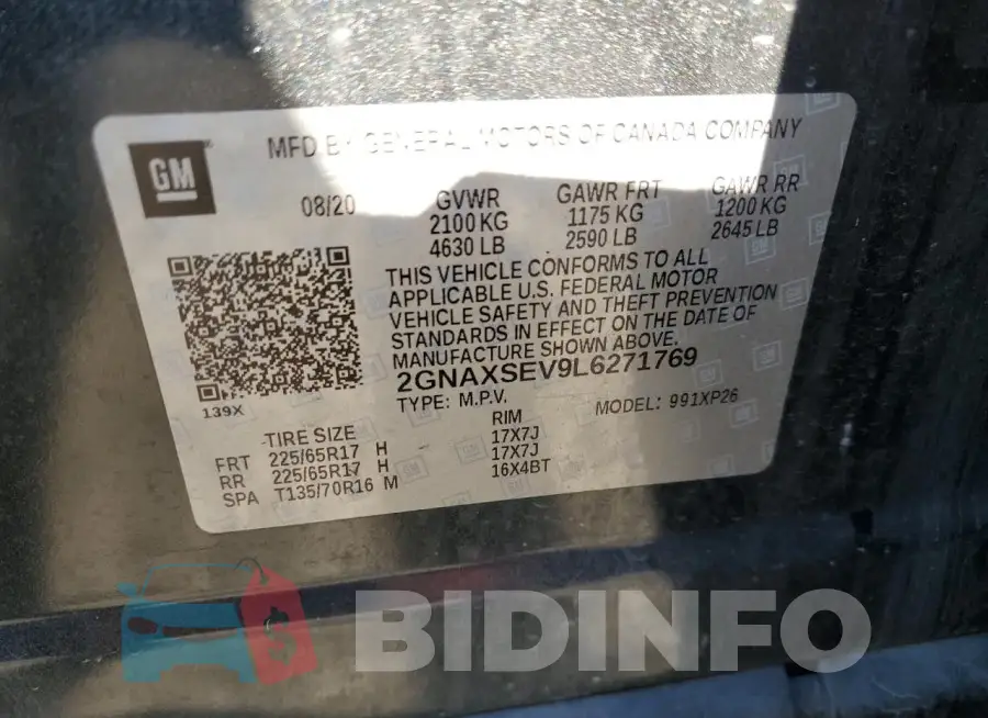 2GNAXSEV9L6271769 Photo# 13
