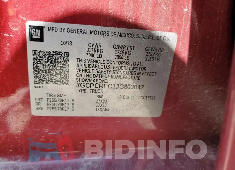3GCPCREC1JG603047 Photo# 12