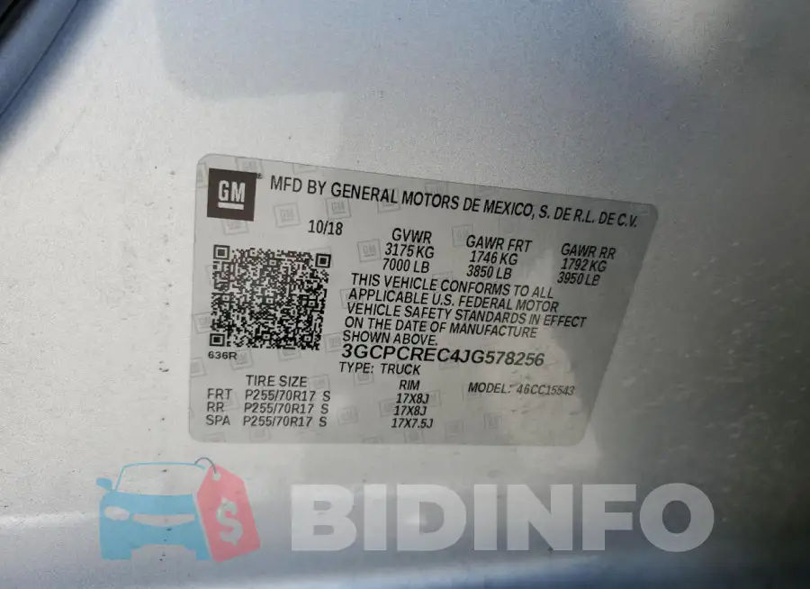 3GCPCREC4JG578256 Photo# 12