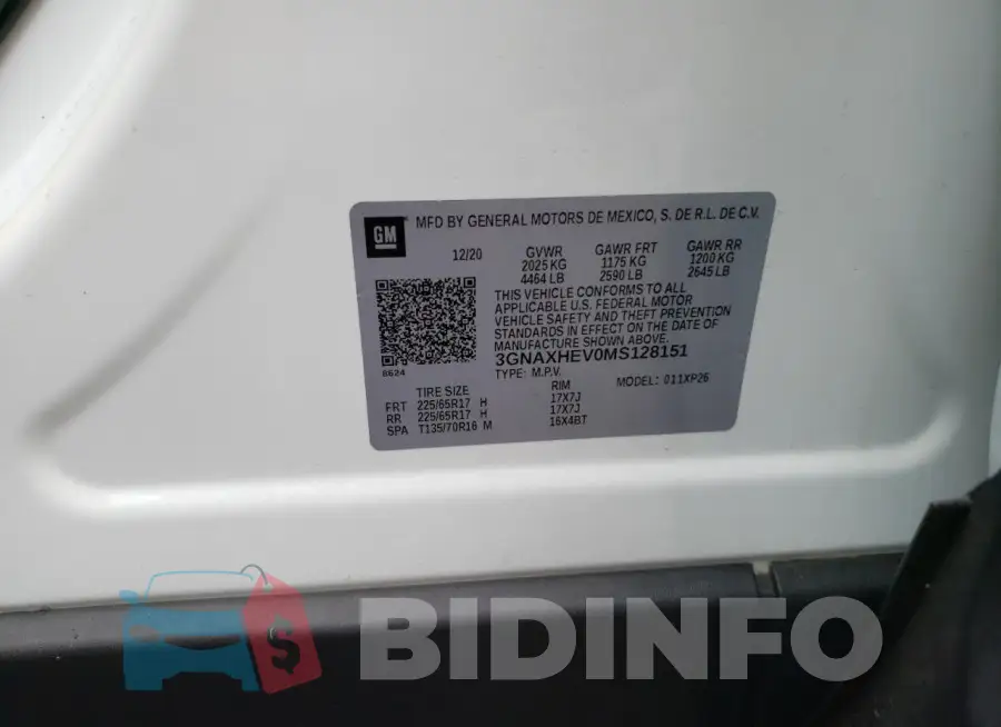 3GNAXHEV0MS128151 Photo# 13