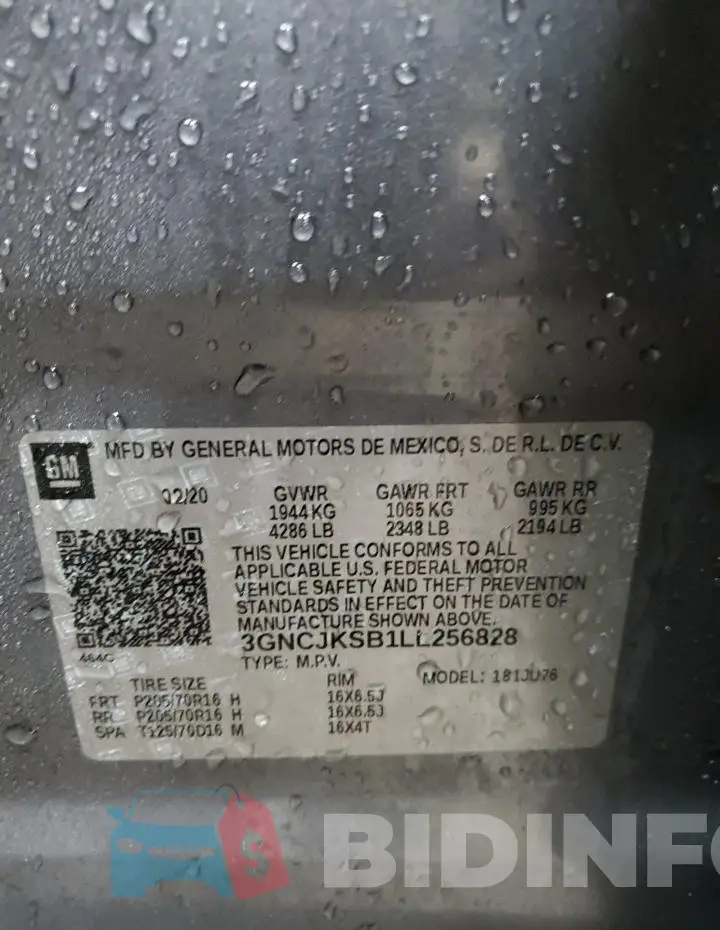 3GNCJKSB1LL256828 Photo# 13