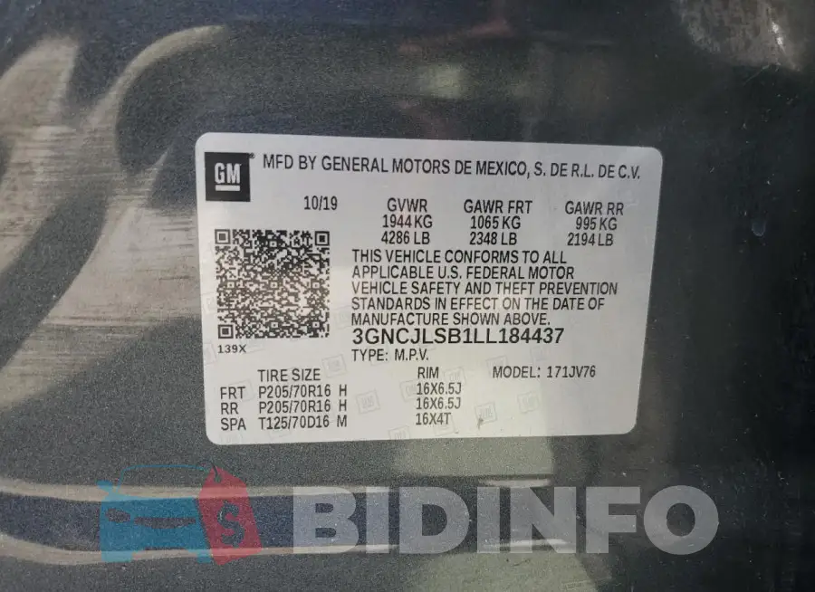 3GNCJLSB1LL184437 Photo# 13