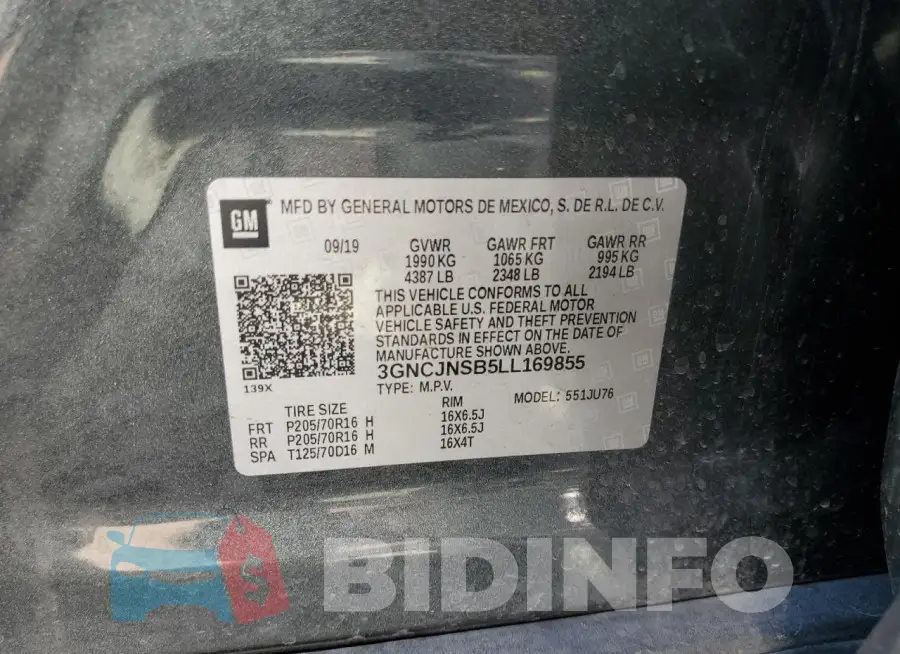 3GNCJNSB5LL169855 Photo# 12