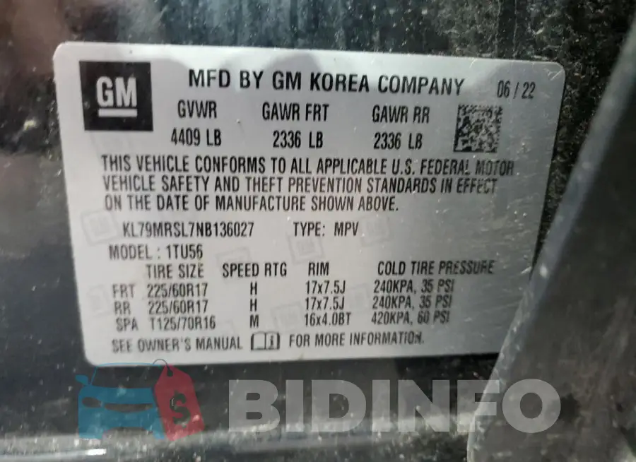 KL79MRSL7NB136027 Photo# 13