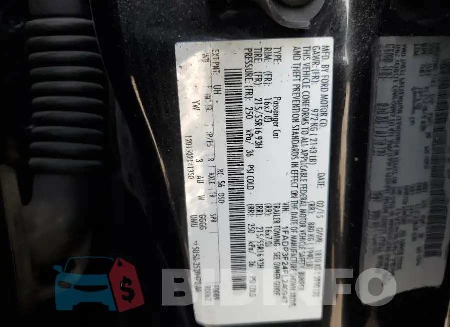 1FADP3F24FL240947 Photo# 12