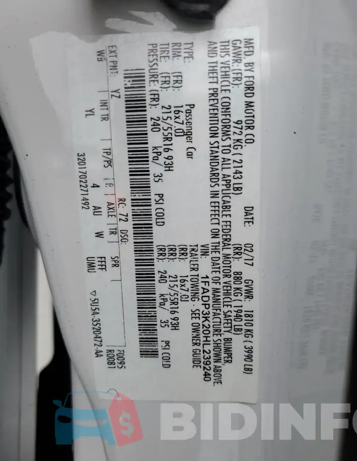 1FADP3K20HL239240 Photo# 13