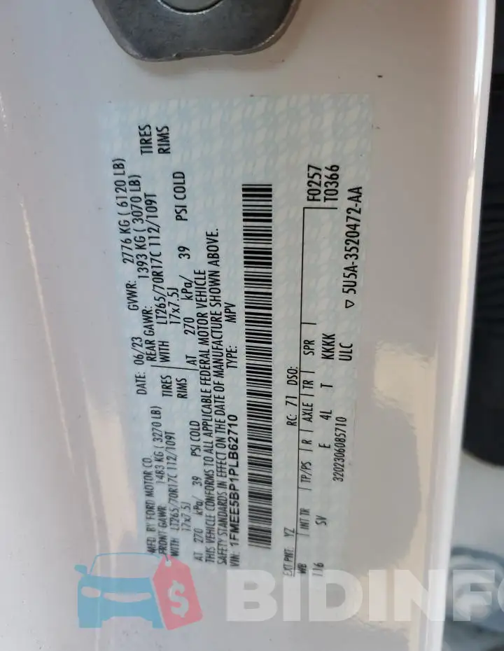 1FMEE5BP1PLB62710 Photo# 13