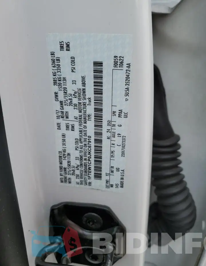 1FTEW1CP0JKC67910 Photo# 12