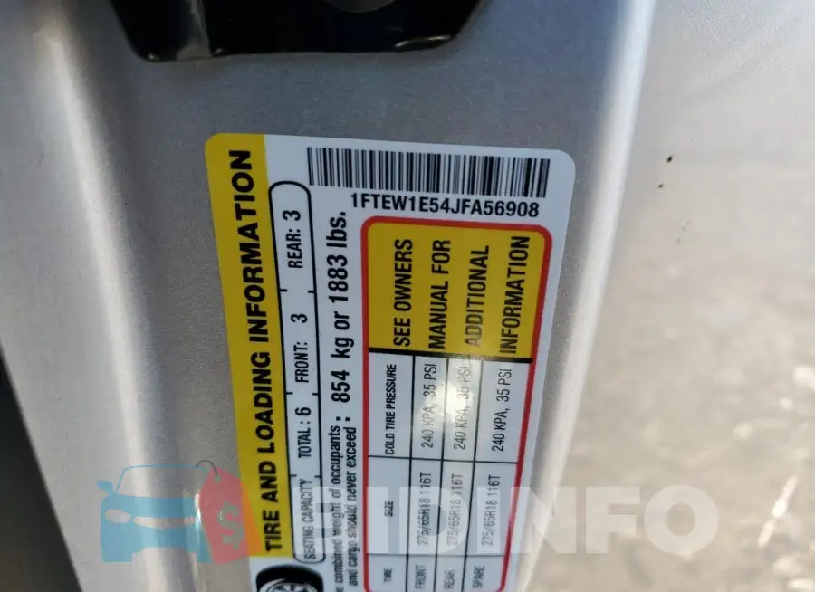 1FTEW1E54JFA56908 Photo# 12