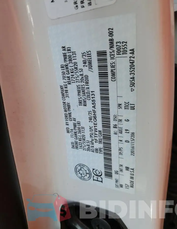1FTFW1EG6HFA55131 Photo# 12