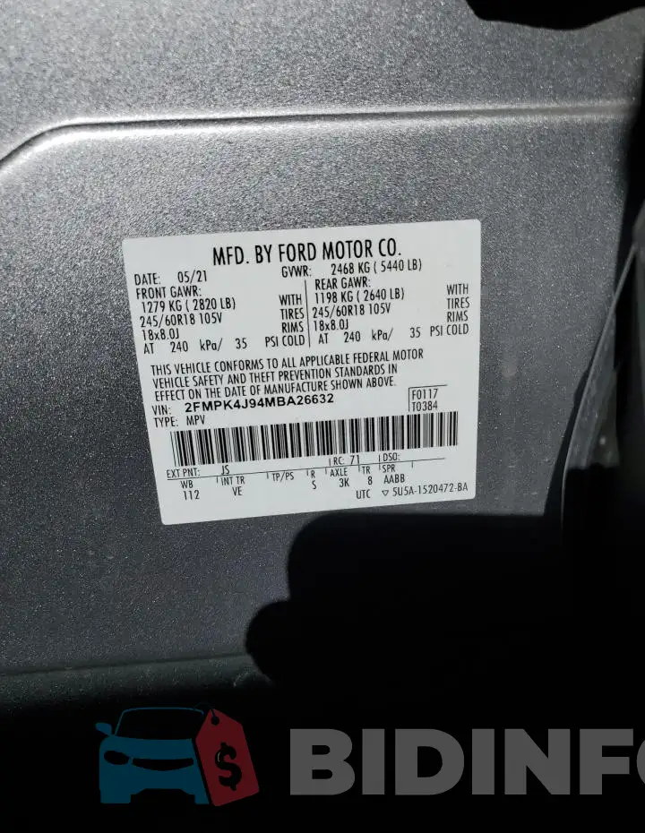 2FMPK4J94MBA26632 Photo# 13