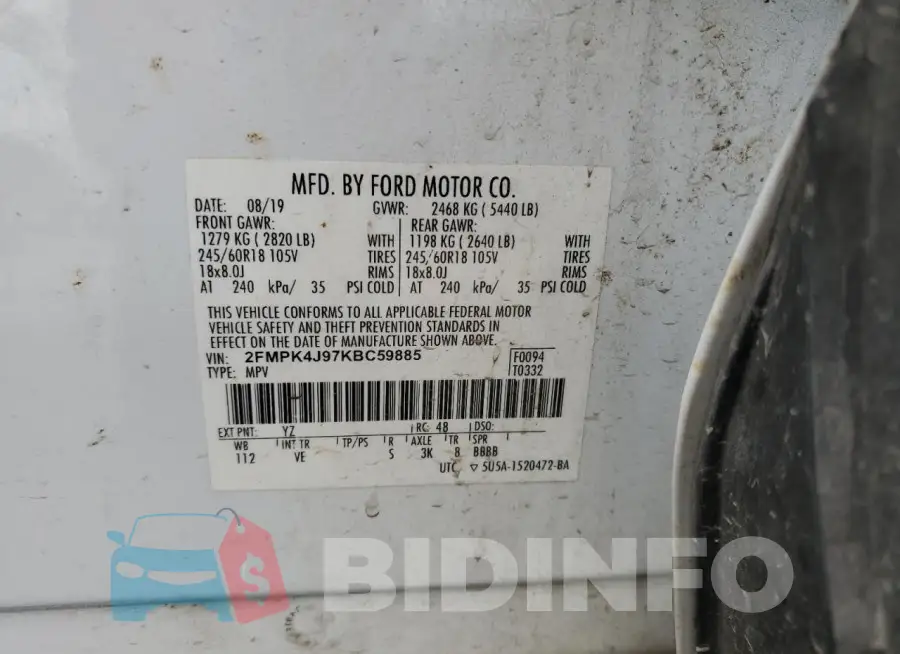 2FMPK4J97KBC59885 Photo# 13