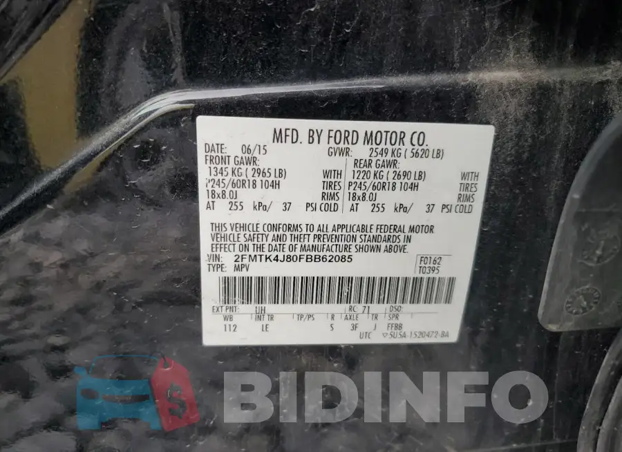 2FMTK4J80FBB62085 Photo# 13