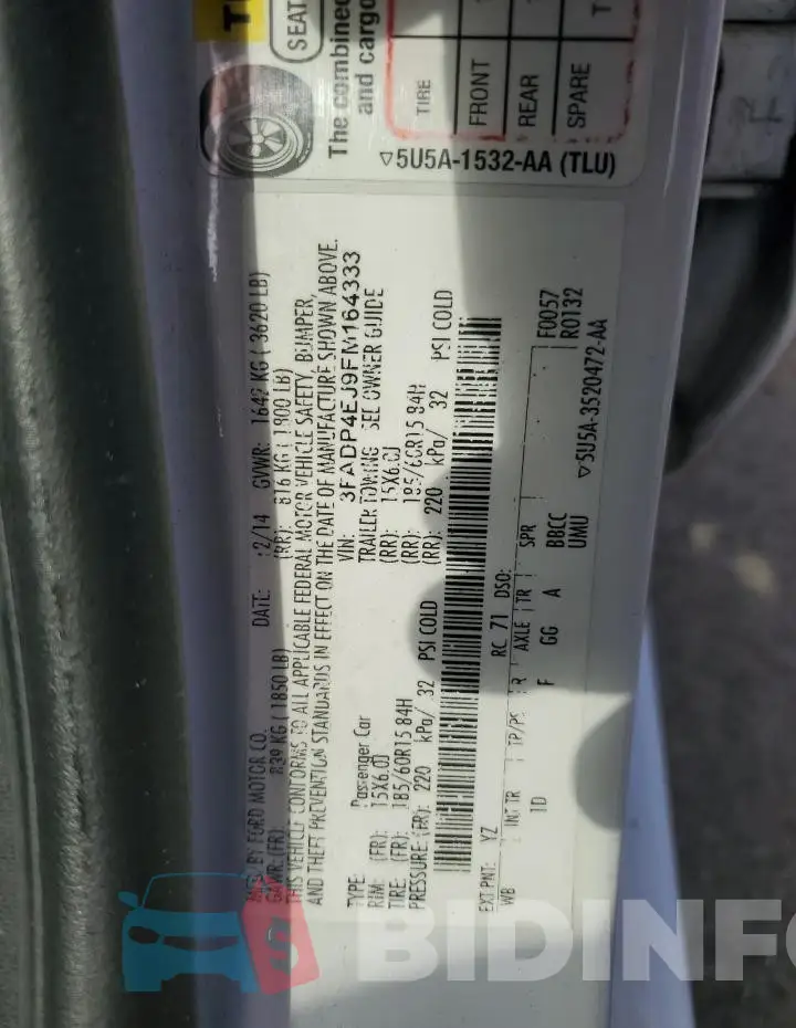 3FADP4EJ9FM164333 Photo# 12