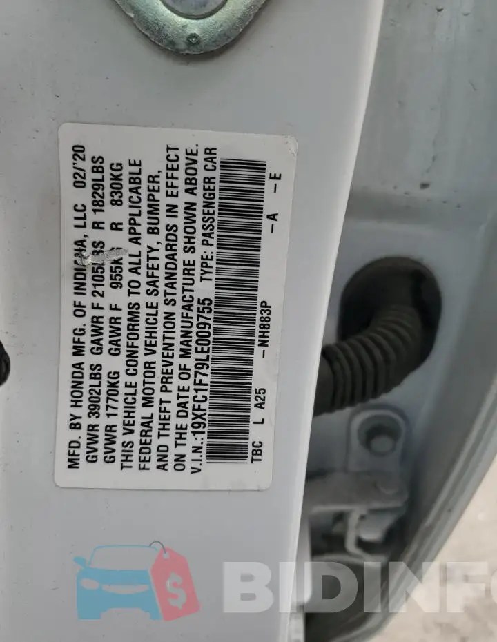 19XFC1F79LE009755 Photo# 12