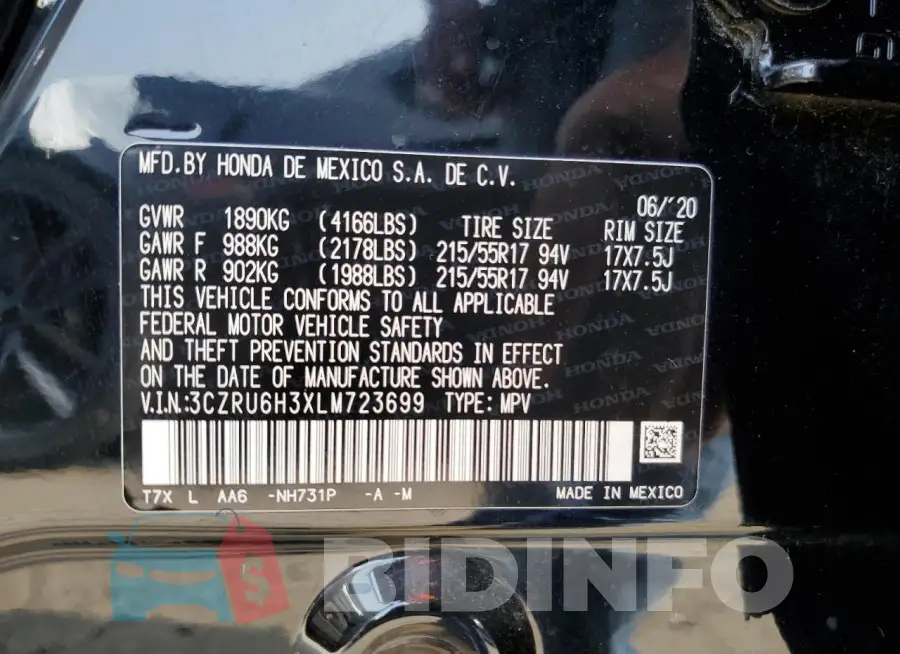 3CZRU6H3XLM723699 Photo# 13