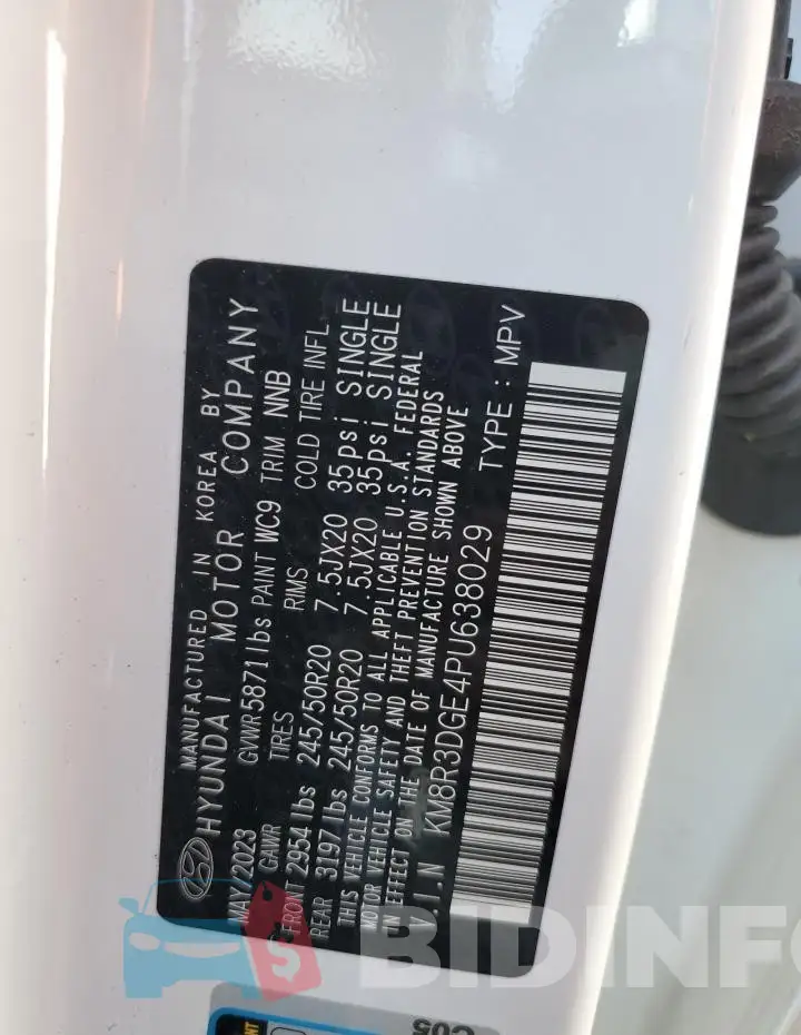 KM8R3DGE4PU638029 Photo# 13