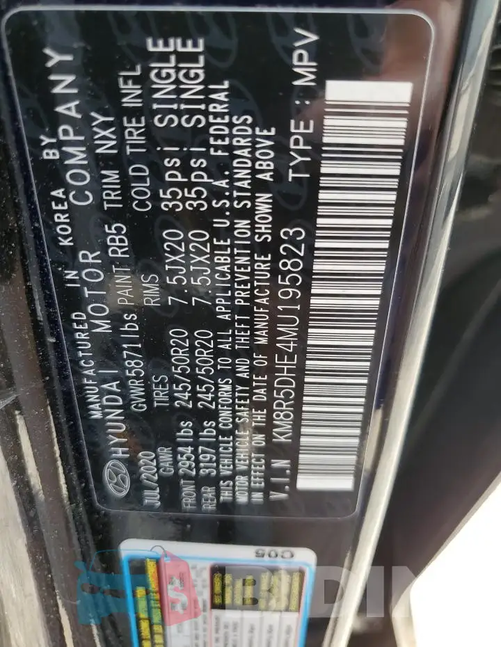 KM8R5DHE4MU195823 Photo# 13