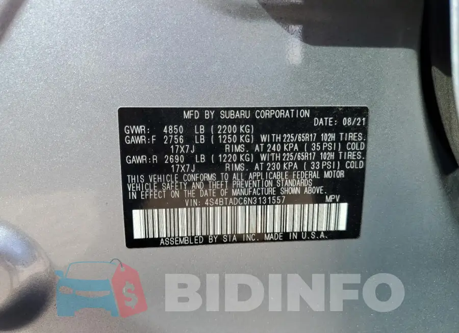 4S4BTADC6N3131557 Photo# 14