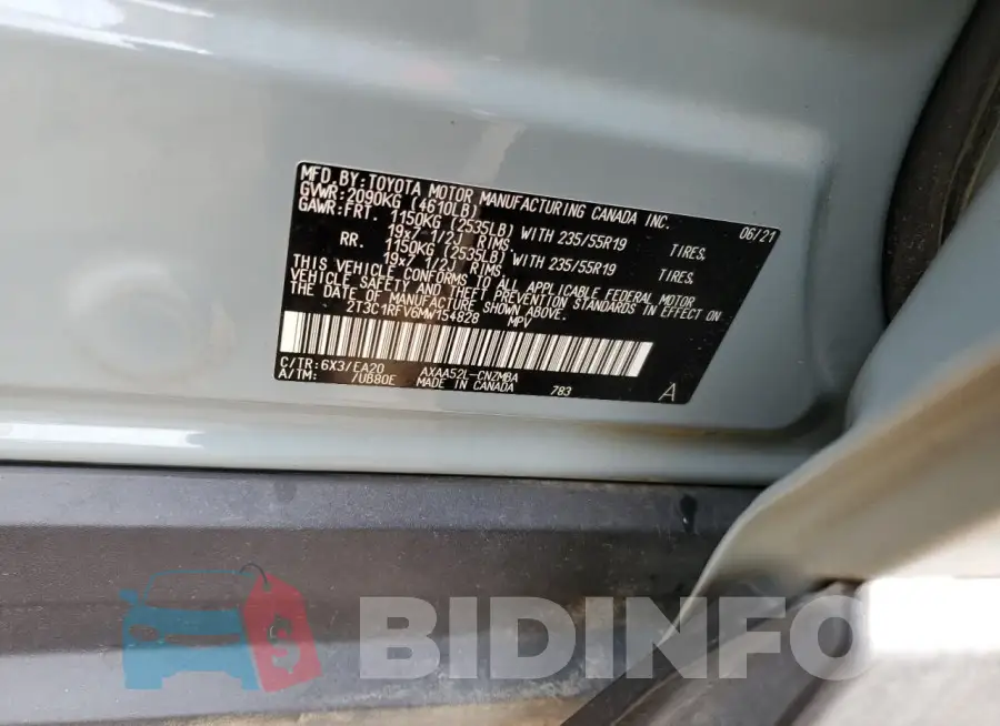 2T3C1RFV6MW154828 Photo# 12