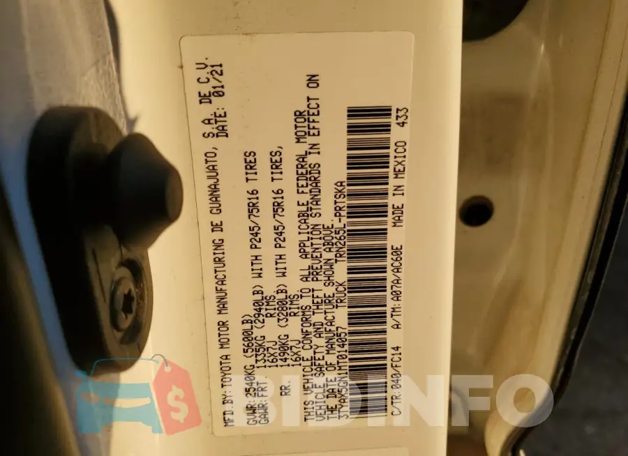 3TYAX5GN1MT014057 Photo# 11