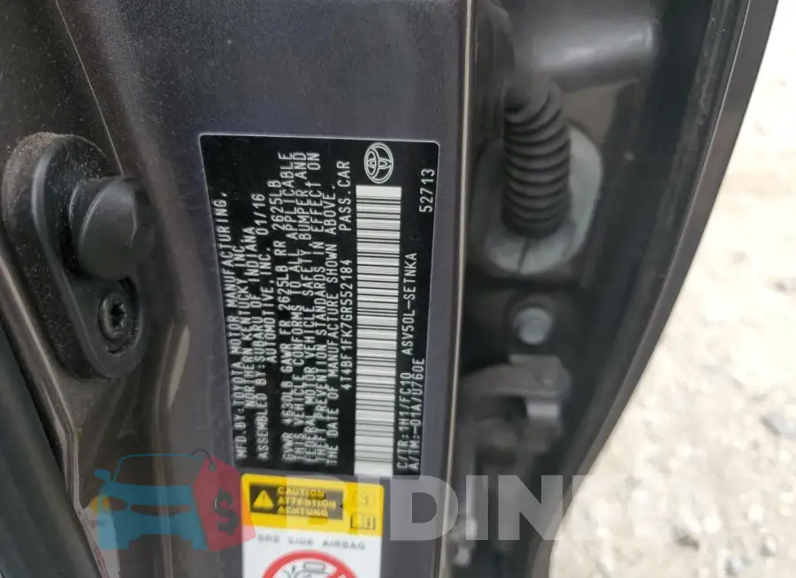 4T4BF1FK7GR552184 Photo# 13
