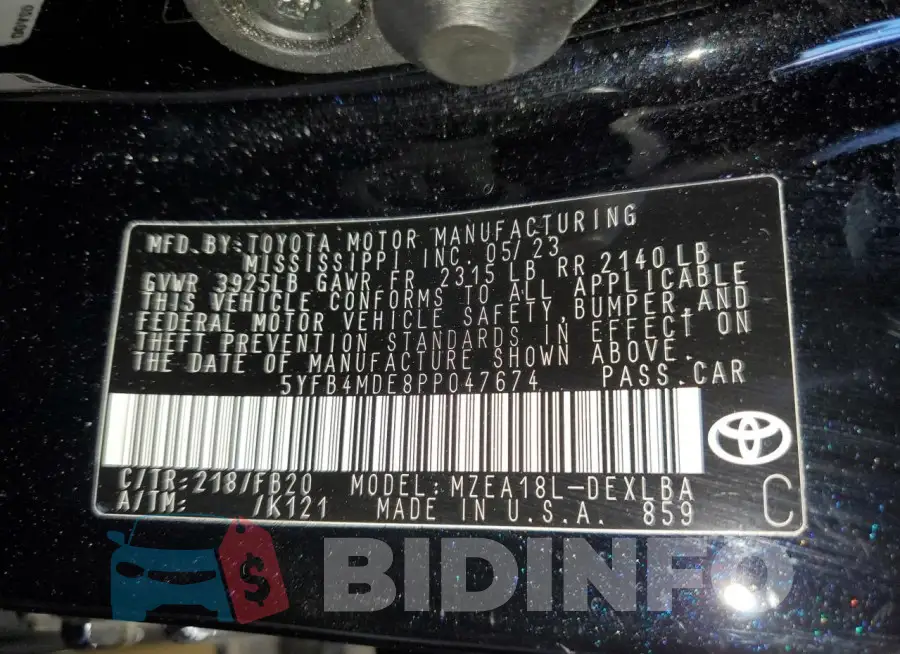 5YFB4MDE8PP047674 Photo# 12