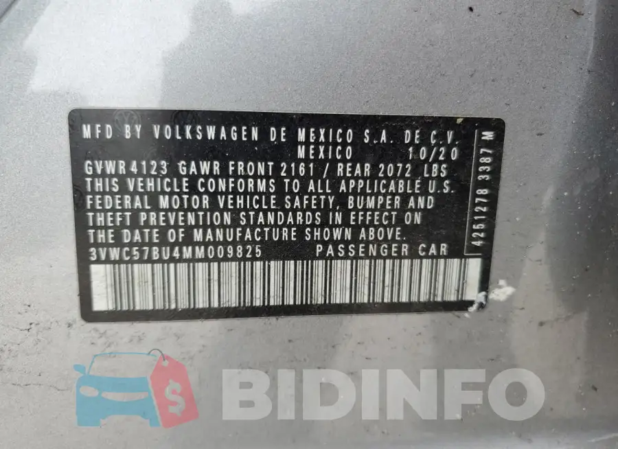 3VWC57BU4MM009825 Photo# 12