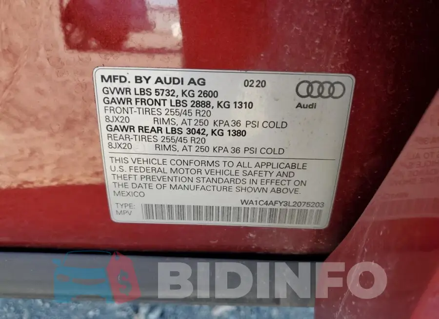 WA1C4AFY3L2075203 Photo# 12