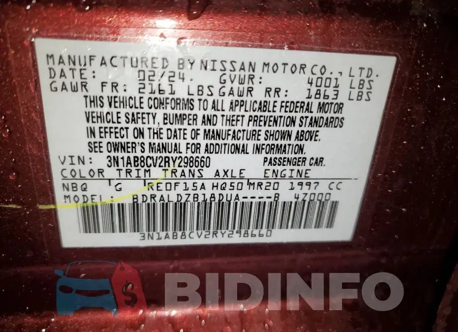 3N1AB8CV2RY298660 Photo# 13