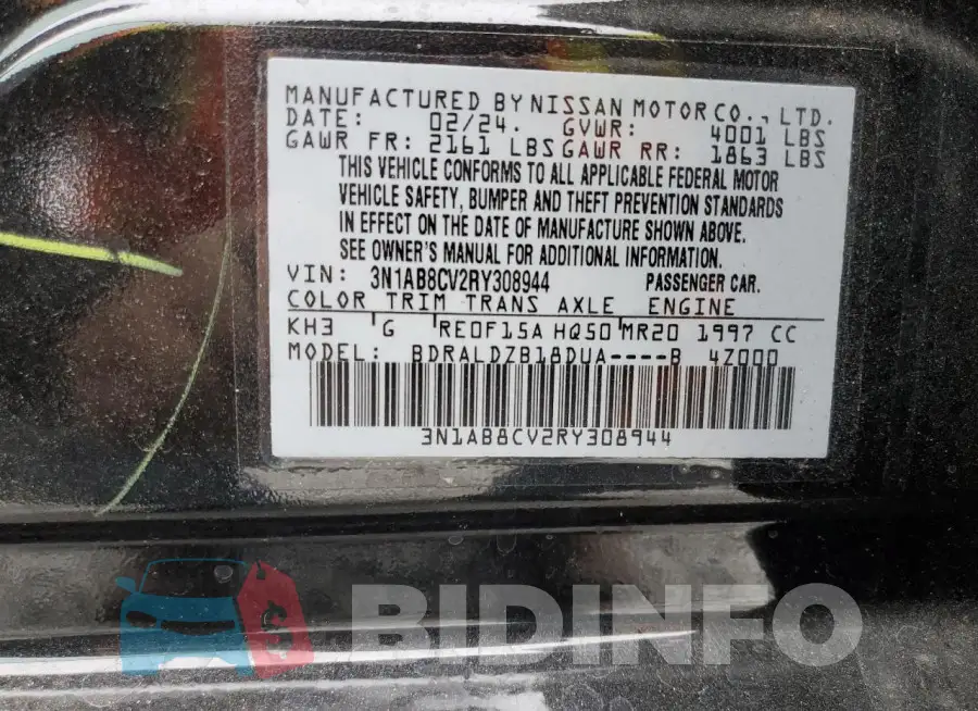 3N1AB8CV2RY308944 Photo# 12