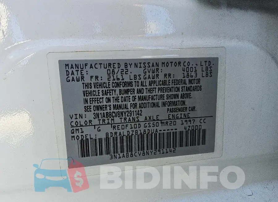 3N1AB8CV8NY291142 Photo# 12