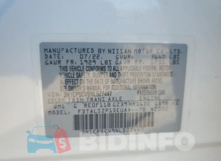 3N1CP5CV9NL527447 Photo# 13