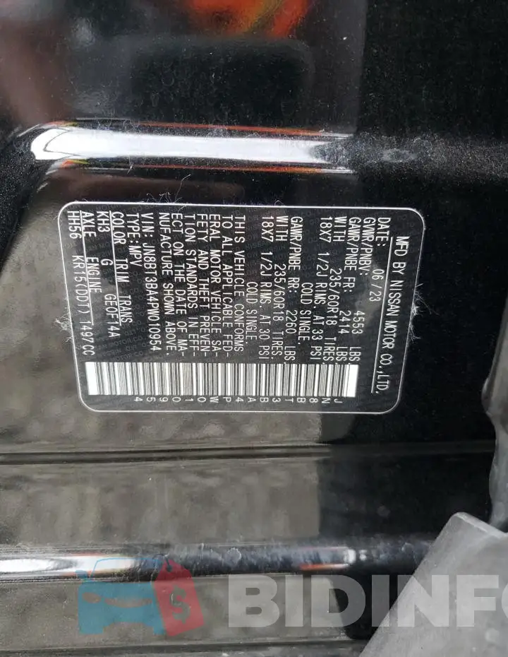JN8BT3BA4PW010954 Photo# 14