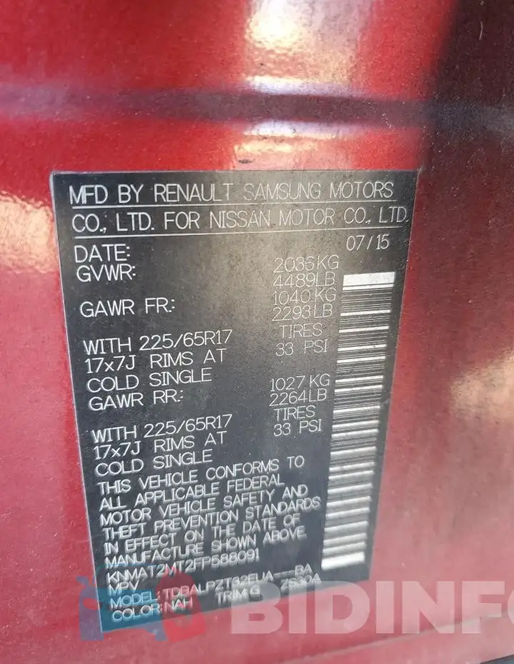 KNMAT2MT2FP588091 Photo# 13