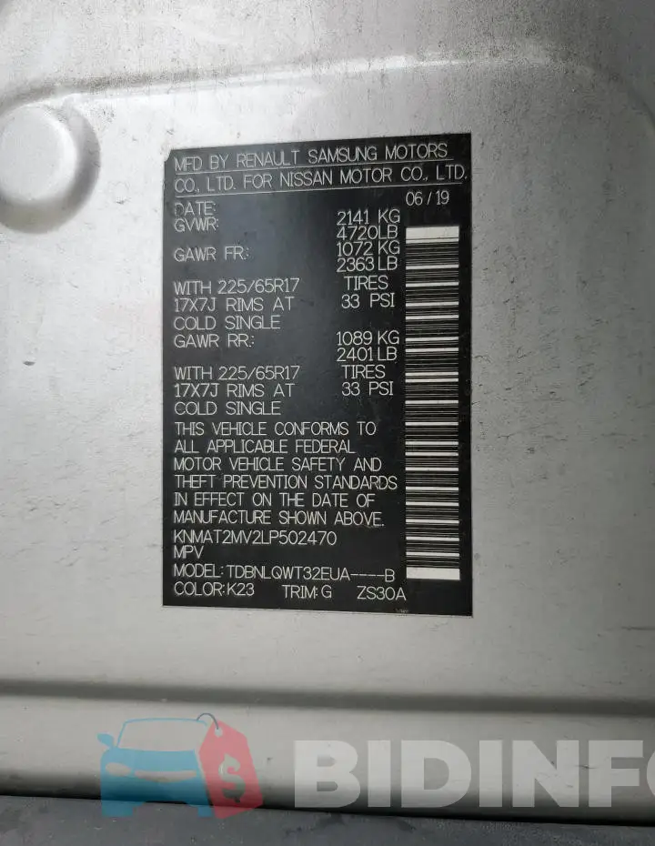 KNMAT2MV2LP502470 Photo# 13