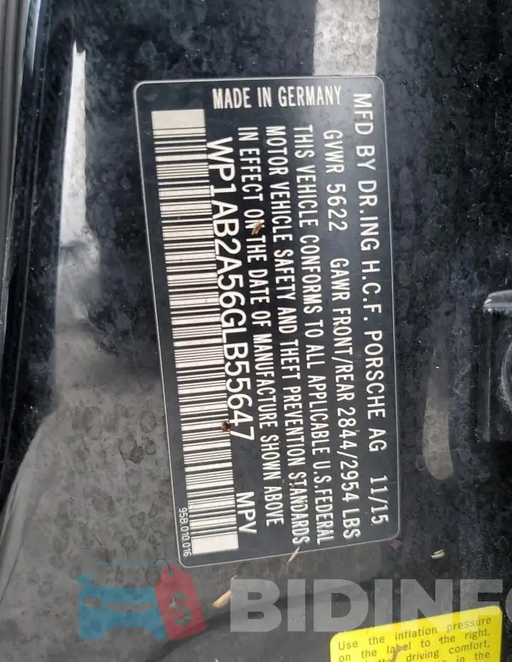 WP1AB2A56GLB55647 Photo# 14