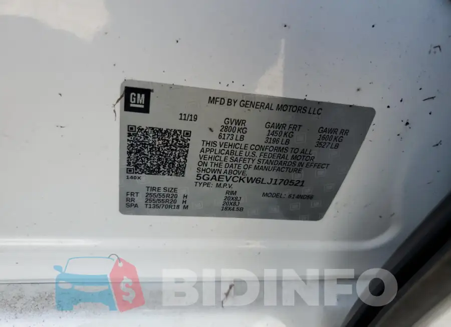 5GAEVCKW6LJ170521 Photo# 13