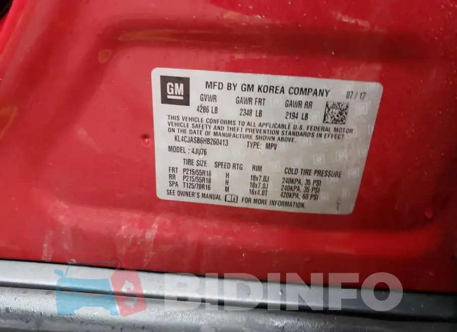 KL4CJASB6HB260413 Photo# 13