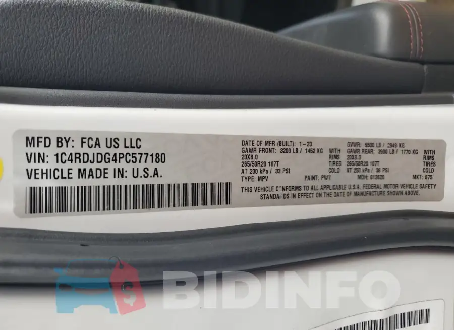 1C4RDJDG4PC577180 Photo# 13