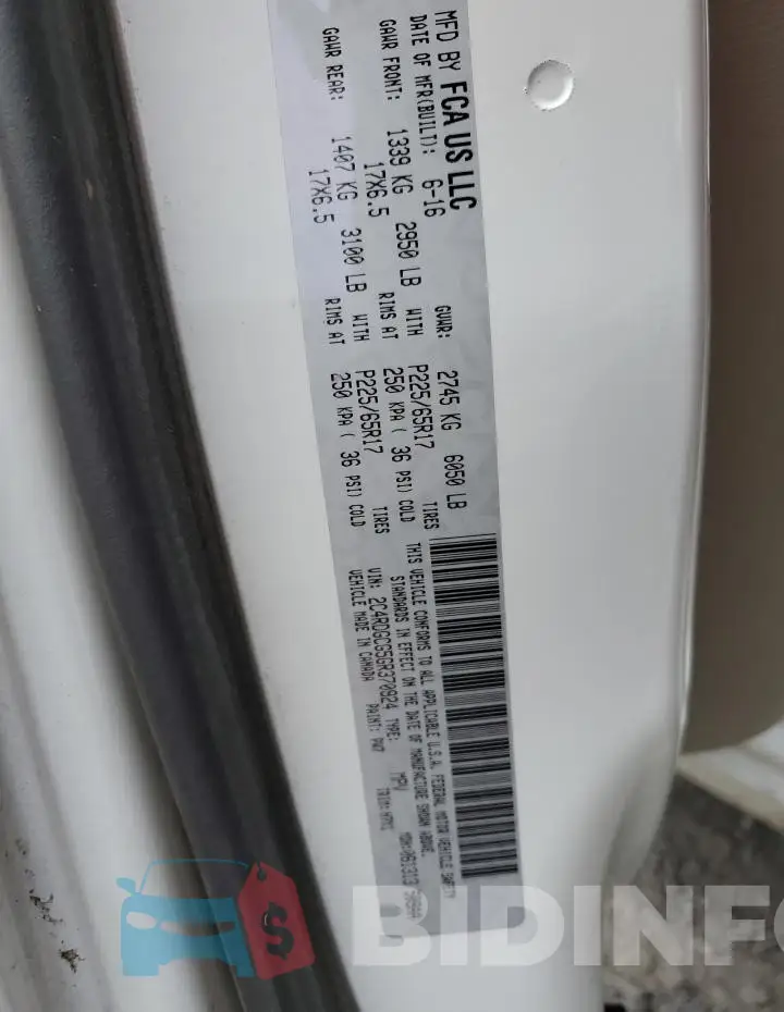 2C4RDGCG5GR370924 Photo# 12