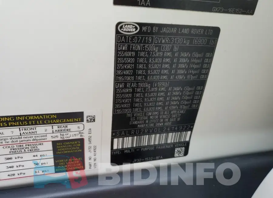 SALRU2RV0L2414922 Photo# 14