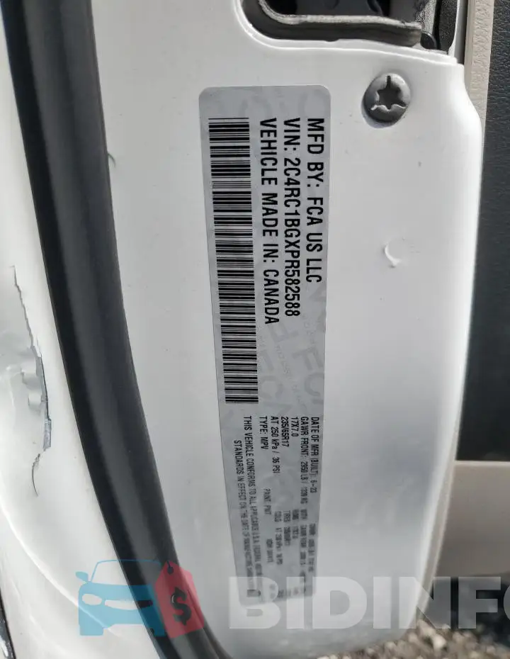 2C4RC1BGXPR582588 Photo# 13