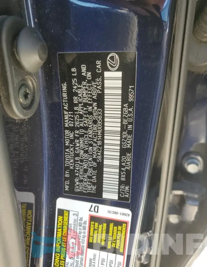 58ACZ1B14MU095633 Photo# 12