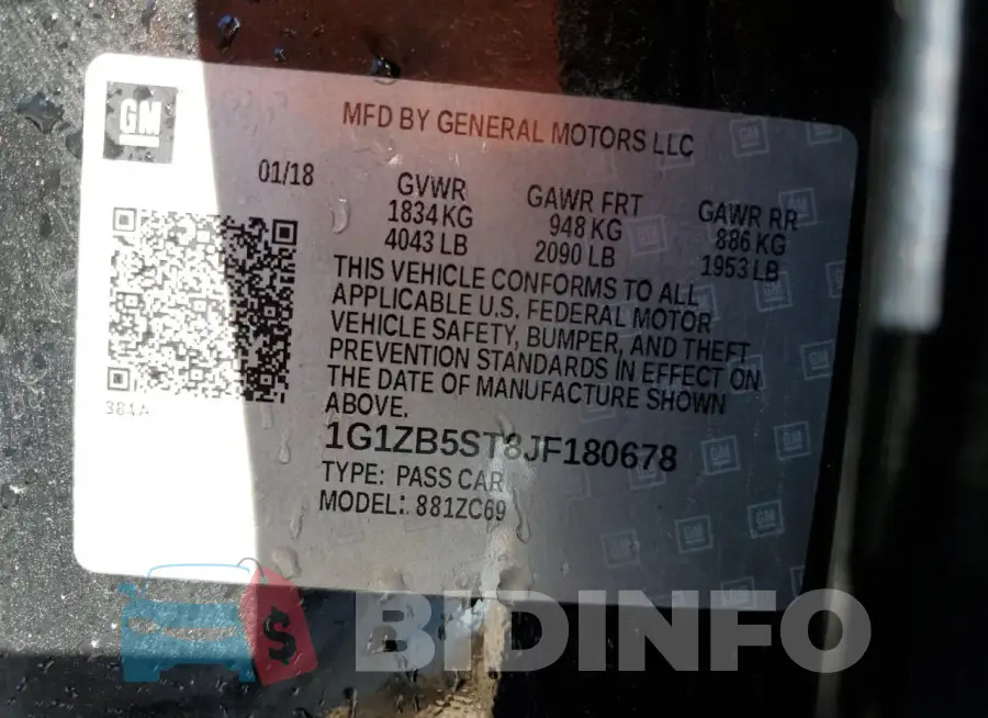 1G1ZB5ST8JF180678 Photo# 12