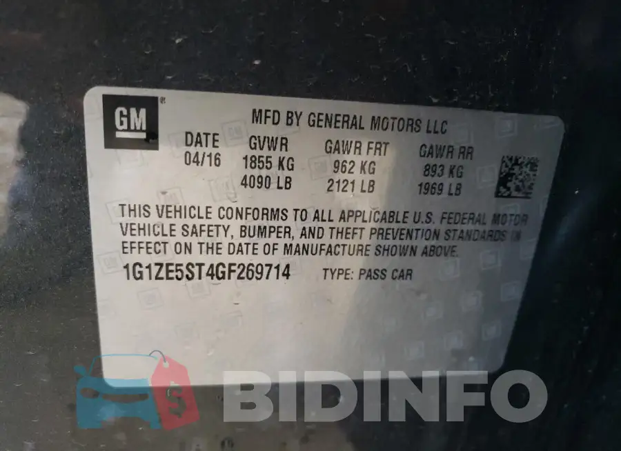 1G1ZE5ST4GF269714 Photo# 12
