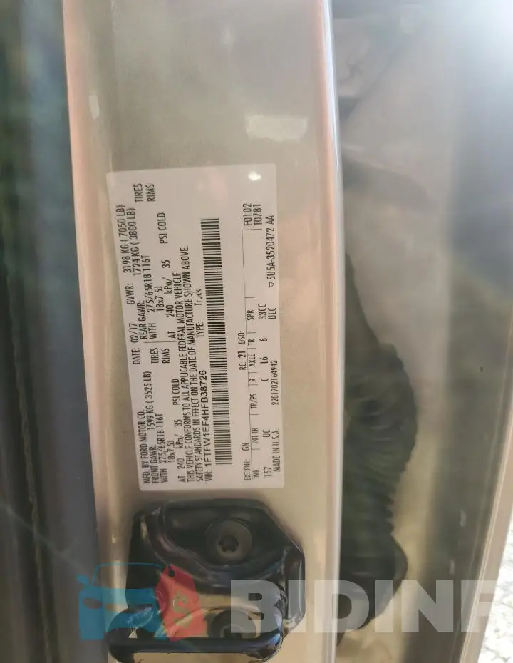 1FTFW1EF4HFB38726 Photo# 13