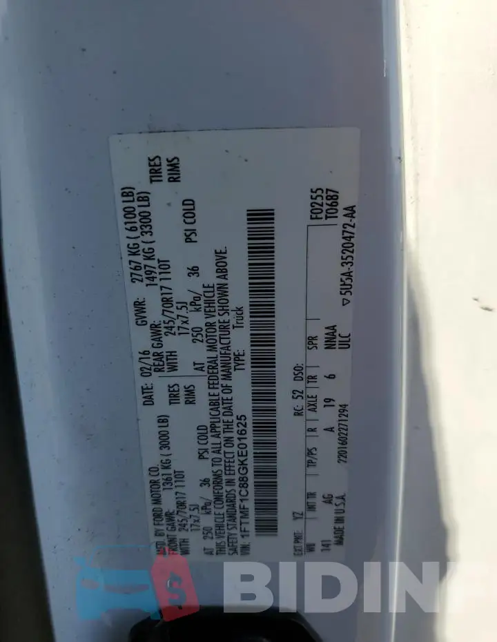 1FTMF1C88GKE01625 Photo# 12