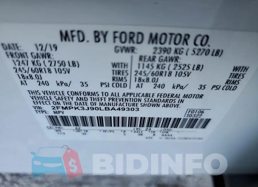 2FMPK3J90LBA49303 Photo# 14