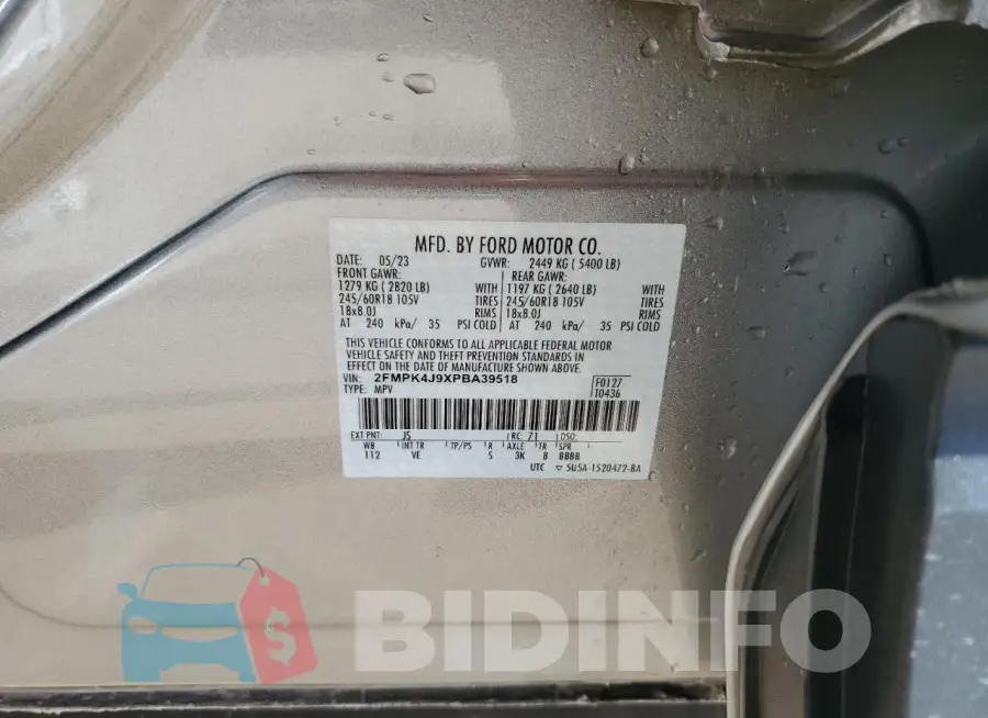 2FMPK4J9XPBA39518 Photo# 14